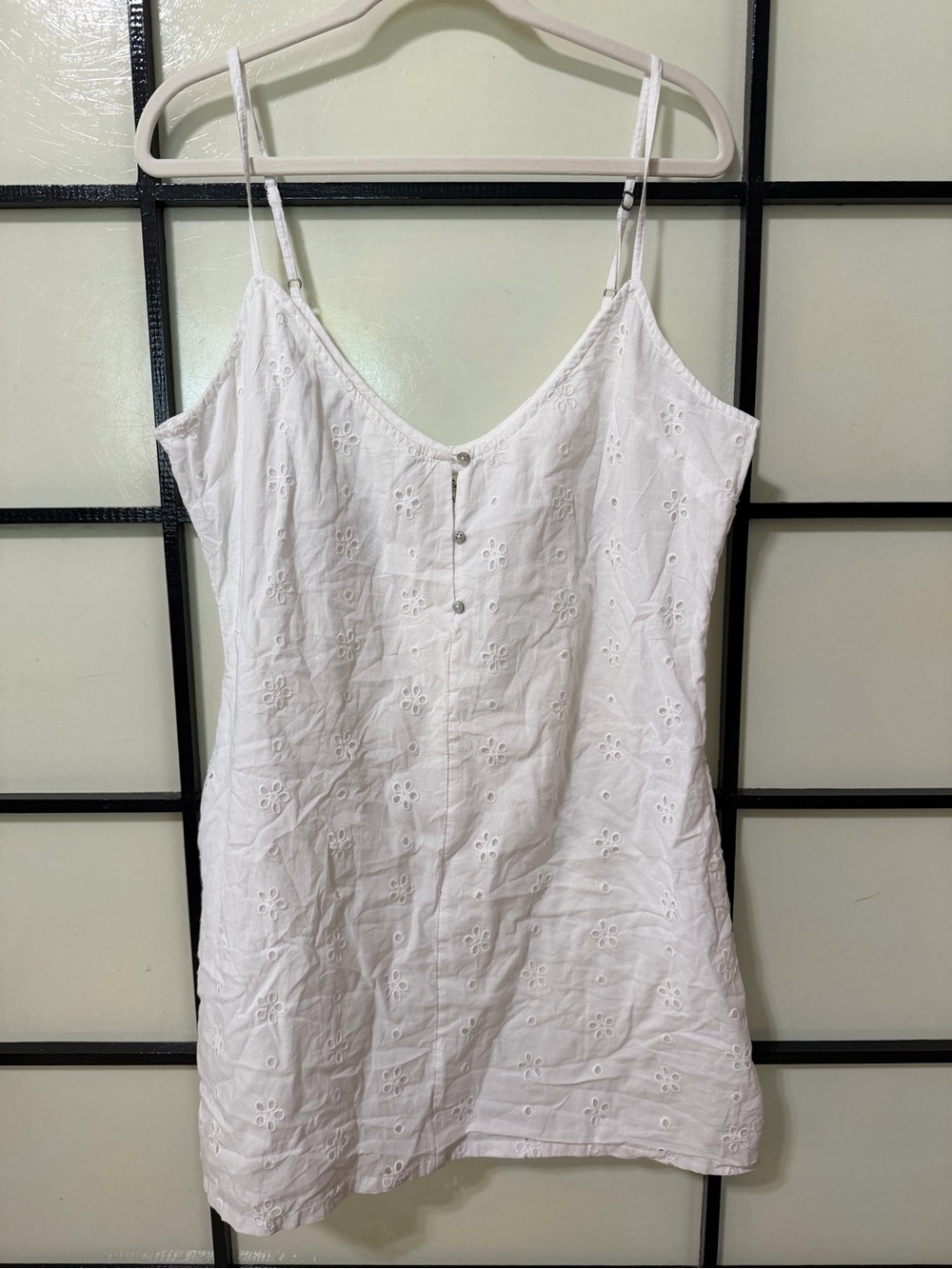 Rip Curl White Eyelet Cotton Slip Dress